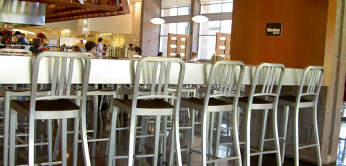 an interior shot of a cafeteria