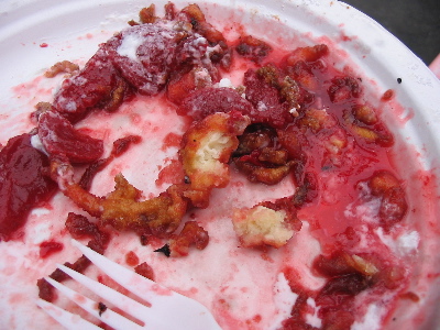 Funnel cake at the Santa Cruz boardwalk.