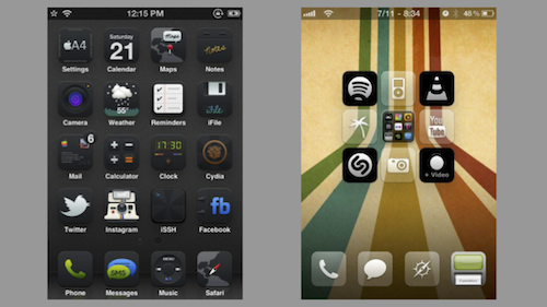Examples of iPhone themes