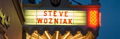The Wozniak banner at the Arlington