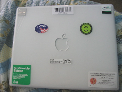 my ibook with all its lying stickers