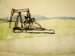 darkish oil well print