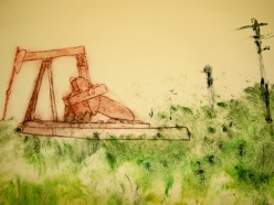 reddish oil well print