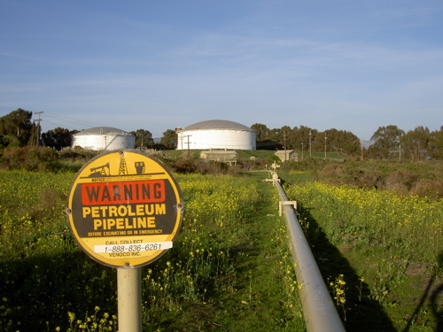 tanks with venoco sign