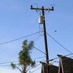 Utility pole in Isla Vista