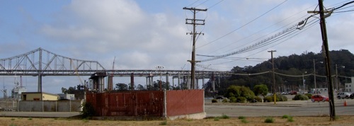 Utility poles on Treasure Island