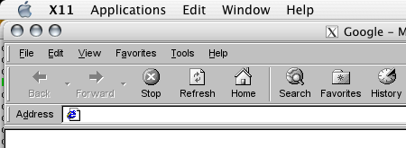 screenshot of windows internet explorer on os x